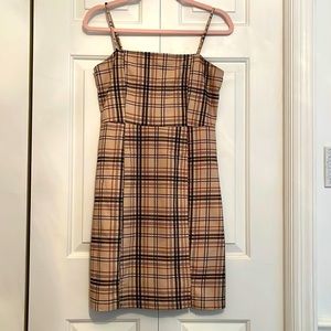 Altar’d State Plaid Stretch Body Con Dress